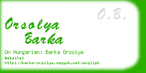 orsolya barka business card